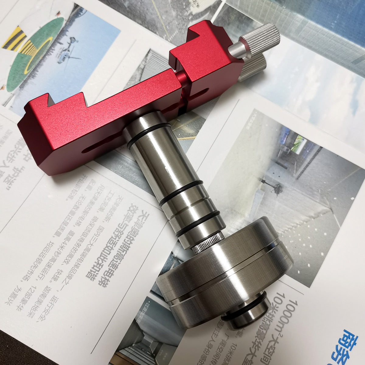 S8337 astronomical telescope main mirror balance hammer with Z-axis balance support V-shaped and D-type groove three-way installation adjustment