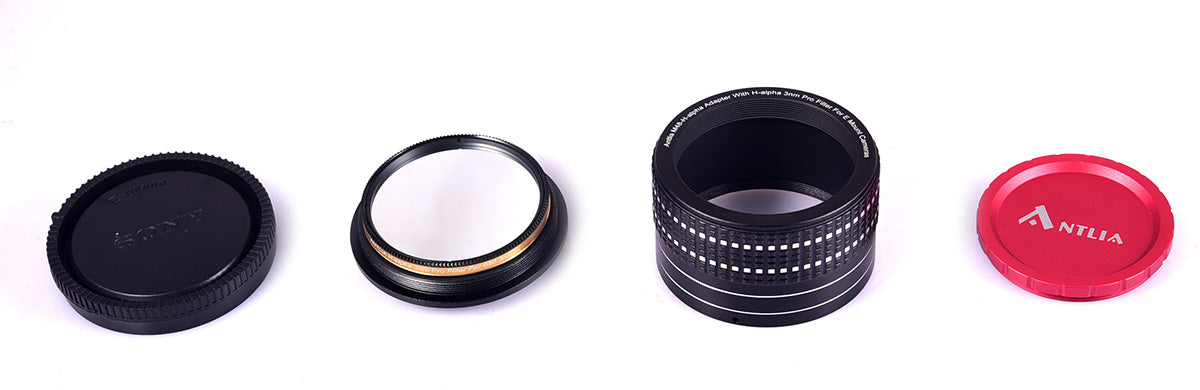 Sony E Mount Cameras adapters with Antlia filter