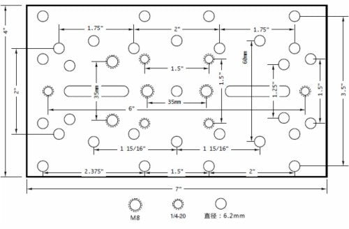 B210 LOSMANDY 17.7CM Wide Dove Tail Platform Astronomical Telescope Accessories Connection Platform