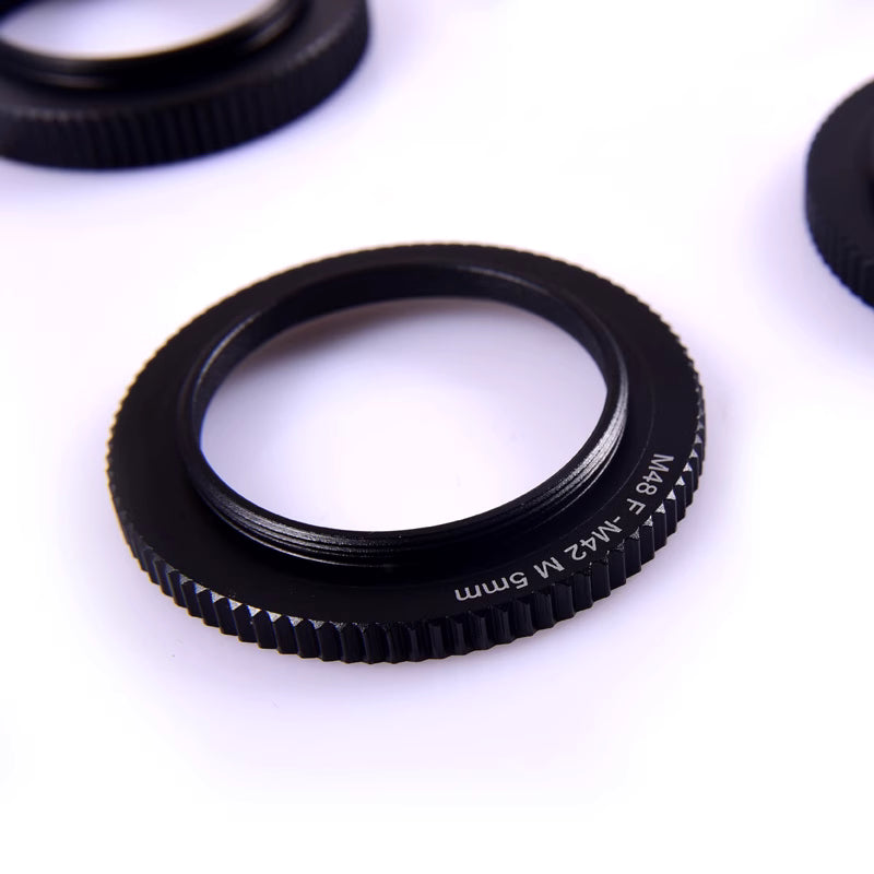 Astronomical telescope rear distance adjustment ring S7996-M48 to M42 flange distance adjustment